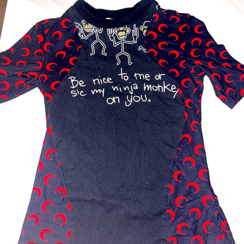 Marine Serre graphic fitted t shirt